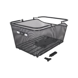 XLC Cesta BA-B14 con placa MIK 2.0 - 42x33x25 cm, 25 litros, compatible con MIK 1.0, Carry More, Atran Velo, Racktime