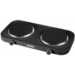 Mesko MS 6509 Hornillo Eléctrico Doble, 2 Zonas de Cocinado 15,5 cm, 2000 W, Negro