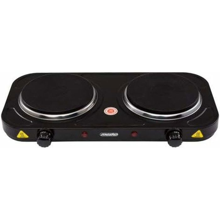 Mesko MS 6509 Hornillo Eléctrico Doble, 2 Zonas de Cocinado 15,5 cm, 2000 W, Negro Mesko MS 6509 Hornillo Eléctrico Doble, 2 Zonas de Cocinado 15,5 cm, 2000 W, Negro