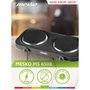 Mesko MS 6509 Hornillo Eléctrico Doble, 2 Zonas de Cocinado 15,5 cm, 2000 W, Negro