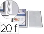 Carpeta Pardo Escaparate con Espiral 20 Fundas Folio Personalizable Color Negra