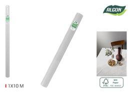 Algon Rollo de Mantel Blanco con Mandril, 12 Unidades de 10 Metros