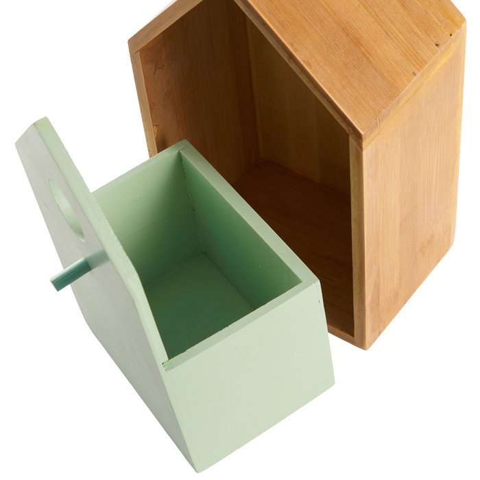 Grouw Casa Pájaros con Bandeja Extraíble, Altura 25 cm, Medidas 15x11 cm