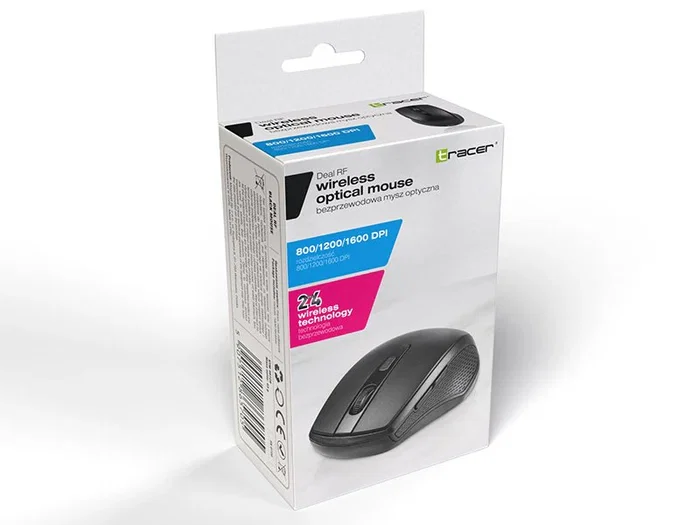 Tracer Ratón Inalámbrico Óptico Oficina Mano Derecha 1600 DPI Negro con Receptor Nano - TRAMYS46729