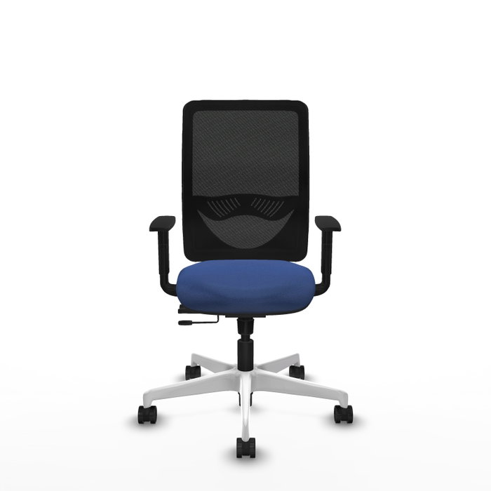 PIQUERAS Y CRESPO Silla de oficina Zulema con mecanismo Sincro/Traslack Azul marino y Negro