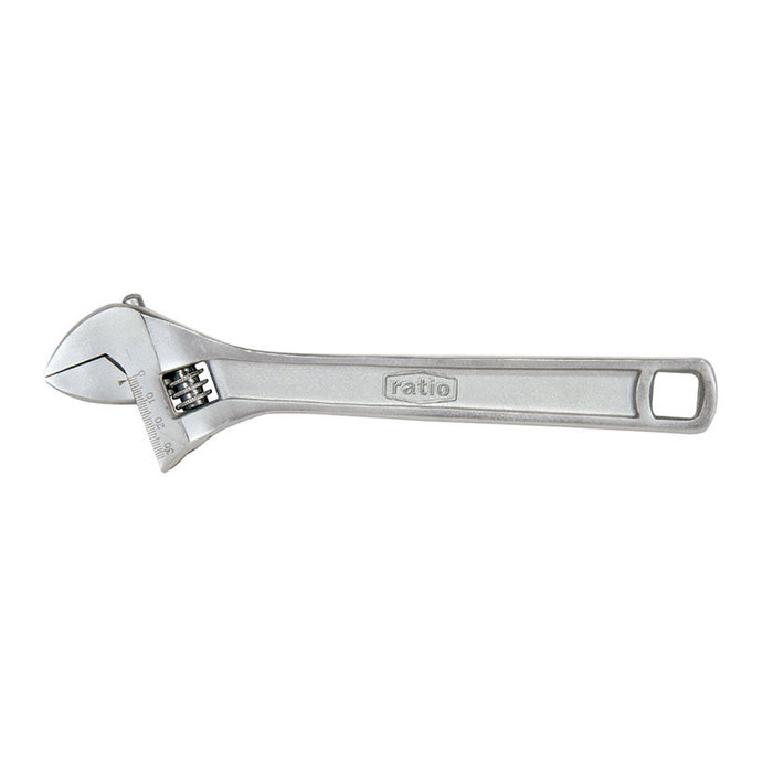 RATIO Llave ajustable de acero zincado de 8 pulgadas RATIO Llave ajustable de acero zincado de 8 pulgadas