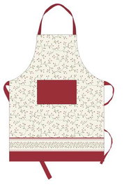 DKD Home Decor Set de 2 Delantales Acebo Rojo, Blanco y Verde