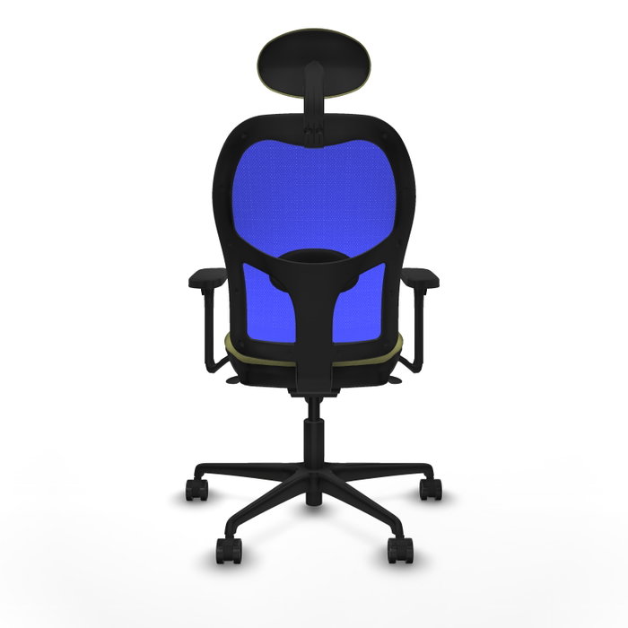 PIQUERAS Y CRESPO Silla de oficina Jorquera, tela verde oliva y malla azul PIQUERAS Y CRESPO Silla de oficina Jorquera, tela verde oliva y malla azul