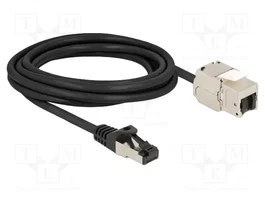 DELOCK Prolongador Ethernet Cat 6a S/FTP 3m Negro