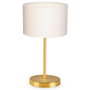 Opviq Juego de Lámparas de Mesa 2605 Crema y Dorado Moderno Glamour Hotel Escandinavo PVC Metal 35 cm