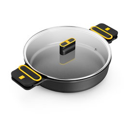 Bra Olla baja Daily Pro aluminio fundido antiadherente tricapa tapa cristal Ø28 cm
