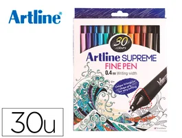 Artline EPFS200 Rotulador Fine Liner Punta de Fibra 0,4 mm Bolsa 30 Unidades Colores Surtidos