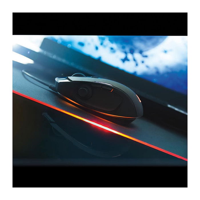 LEXIP PU94 Gaming Ratón Mecánico Cableado para Juegos, Mano Derecha, 12000 DPI, Sensor Laser ADNS-9800, 6 Botones Programables, Negro