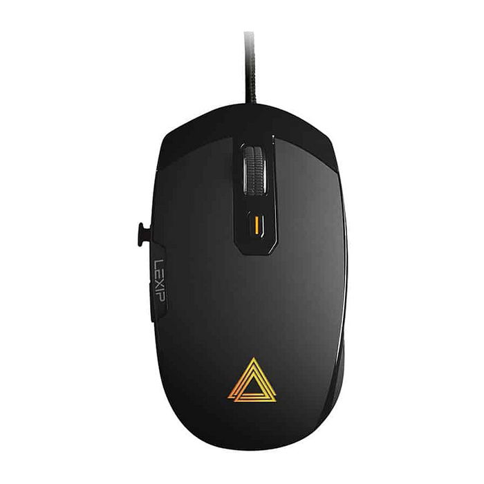 LEXIP PU94 Gaming Ratón Mecánico Cableado para Juegos, Mano Derecha, 12000 DPI, Sensor Laser ADNS-9800, 6 Botones Programables, Negro