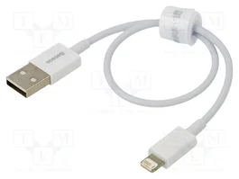 BASEUS Cable Apple Lightning a USB A, 0,25m, Blanco