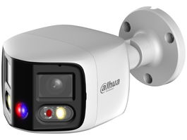 Dahua DH-IPC-PFW3849SP-A180-E2-AS-PV-0280B Cámara IP Bullet Panorámica TIOC Duo WizSense 2x4MP LED IR Luz Cálida IP67 2.8mm Poe