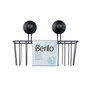 Soporte de Ducha Berilo Negro Acero ABS 24 x 18 x 10 cm (12 Unidades)