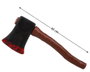 Atosa Hacha de plástico con efecto sangriento y manchas, 42 cm, Negro y Rojo