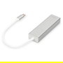 Digitus Adaptador USB 3.0/C a Gigabit Ethernet y Hub de 3 Puertos USB 3.2 Gen 1 Blanco