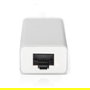 Digitus Adaptador USB 3.0/C a Gigabit Ethernet y Hub de 3 Puertos USB 3.2 Gen 1 Blanco