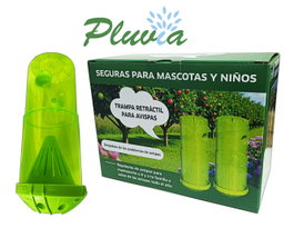 Pluvia Trampa Avispas Retractil Verde 2 Unidades + Cebo 9,5 x 12,5 CM