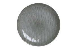 DKD Home Decor Juego de Platos de Gres Esmaltado con Rayas Verdes