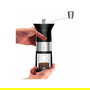 Bialetti Premium Molienda de Café Manual, Molinillo con Muelas de Acero Inoxidable, Color Negro
