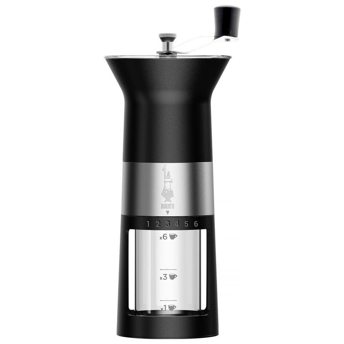Bialetti MCPRO001 Triturador manual con cuchillas de acero inoxidable - Negro