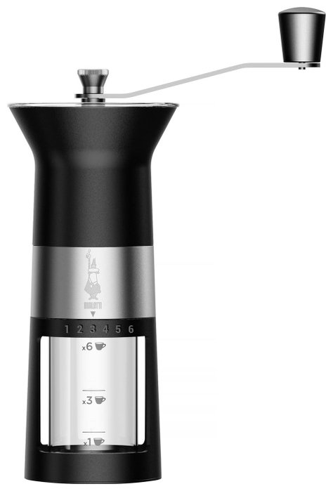 Bialetti MCPRO001 Triturador manual con cuchillas de acero inoxidable - Negro
