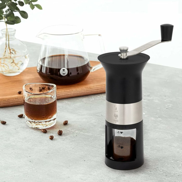 Bialetti MCPRO001 Triturador manual con cuchillas de acero inoxidable - Negro