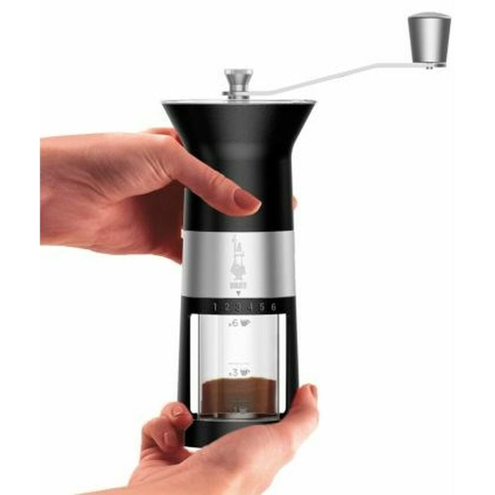 Bialetti MCPRO001 Triturador manual con cuchillas de acero inoxidable - Negro