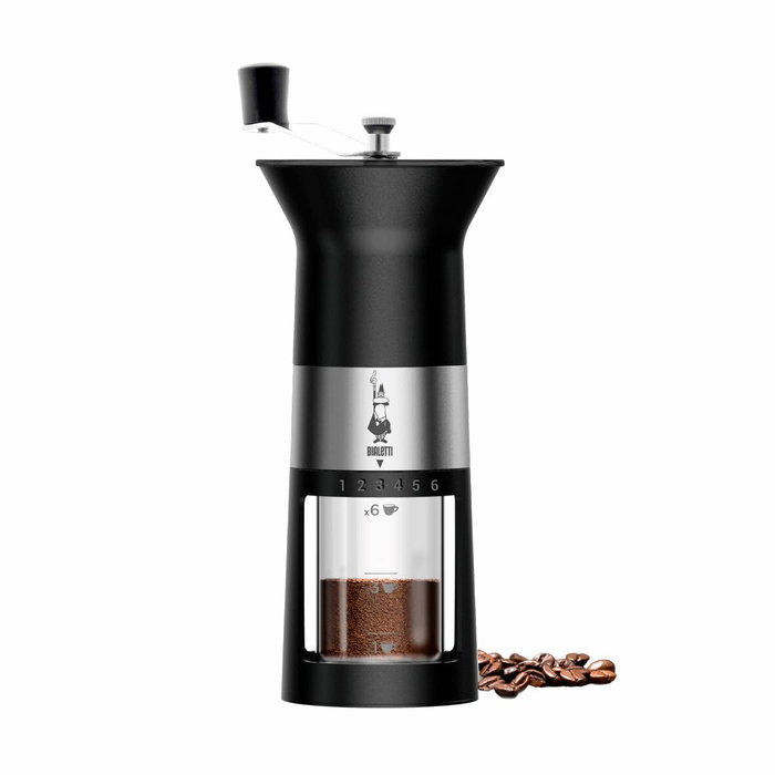 Bialetti MCPRO001 Triturador manual con cuchillas de acero inoxidable - Negro