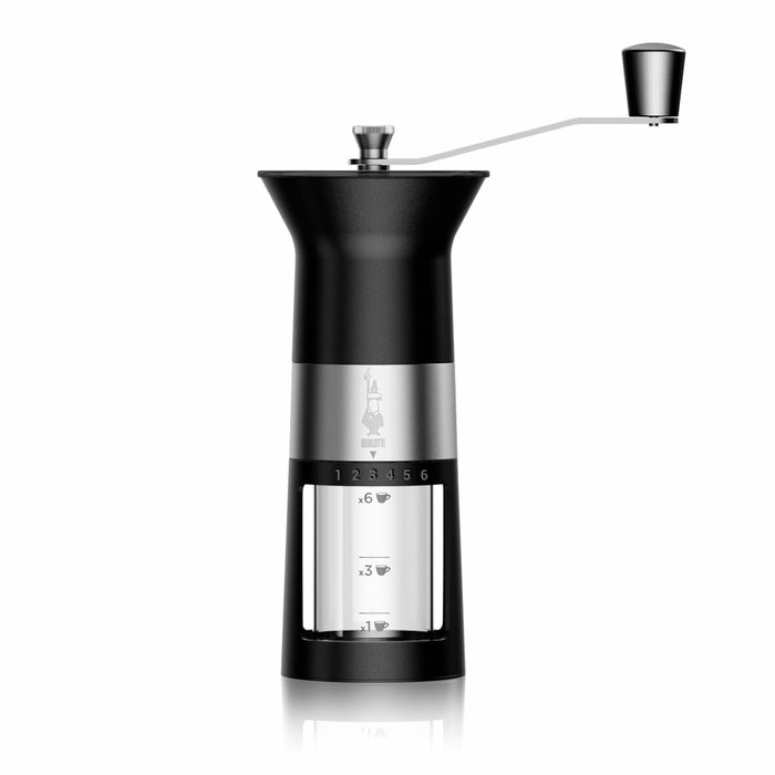 Bialetti MCPRO001 Triturador manual con cuchillas de acero inoxidable - Negro