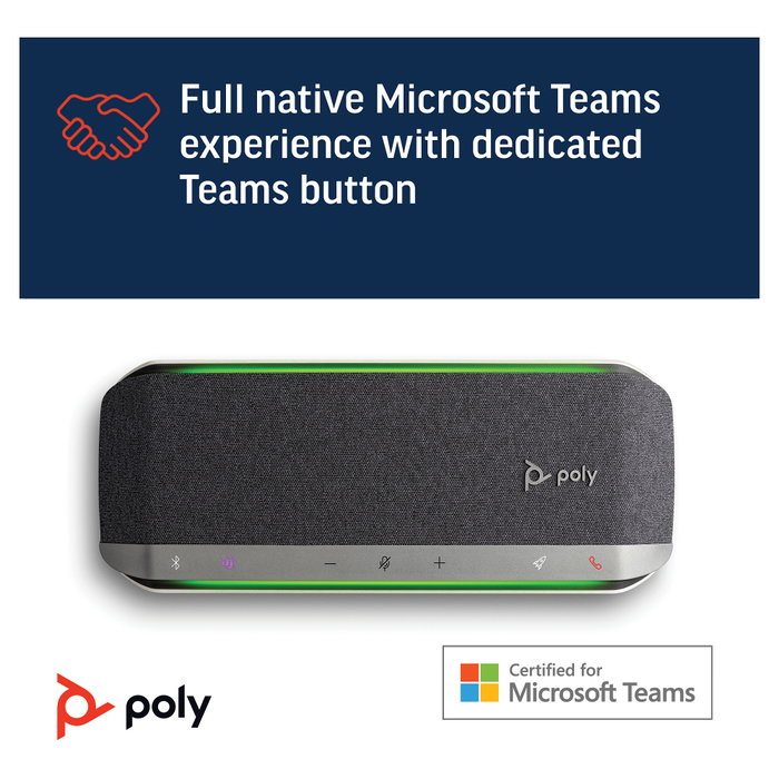 HP Poly Sync 40 Freisprecheinrichtung (Konferenzlösung), Teams zertifiziert, Bluetooth, USB-A & USB-C