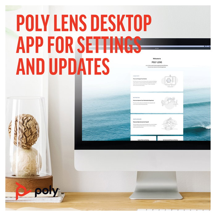 HP Poly Sync 40 Freisprecheinrichtung (Konferenzlösung), Teams zertifiziert, Bluetooth, USB-A & USB-C