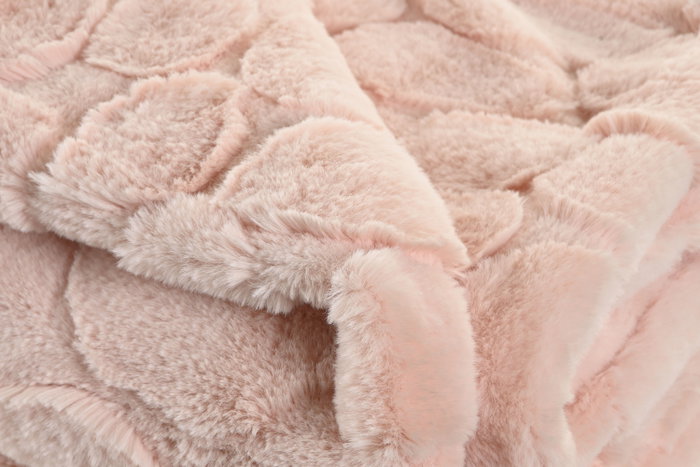 DKD Home Decor Manta de Poliéster Rosa Palo 130x170 cm para Sofá