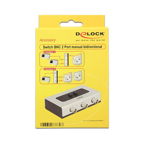 DeLOCK 87669 Switch BNC 2 puertos manual bidireccional