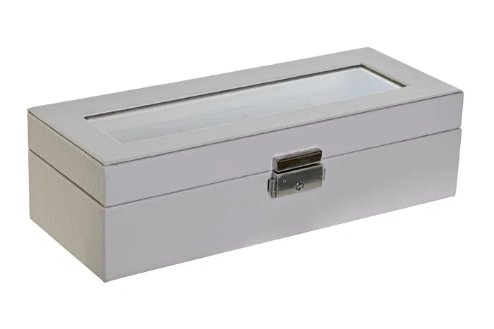 DKD Home Decor Joyero Tradicional Gris Claro 25.5 x 10 x 7 cm DKD Home Decor Joyero Tradicional Gris Claro 25.5 x 10 x 7 cm