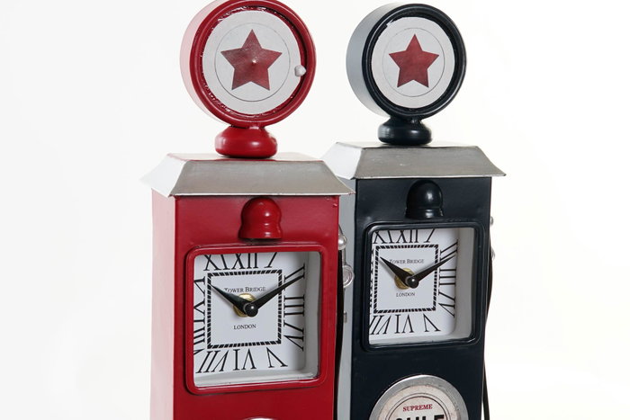DKD Home Decor Reloj Sobremesa Vintage Rojo y Azul Marino 8 x 35 x 12 cm (2 Unidades) DKD Home Decor Reloj Sobremesa Vintage Rojo y Azul Marino 8 x 35 x 12 cm (2 Unidades)