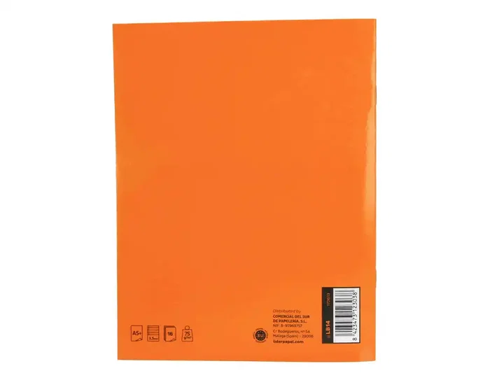 Liderpapel Libreta Smart A5 Plus con margen, 16 hojas 75 g/m² pauta 4 de 3.5 mm para notas escolares y profesionales