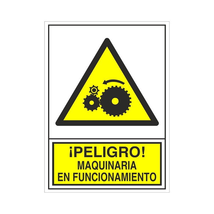 DUVER Señal Adhesiva de Peligro Maquinaria en Funcionamiento 148x105 mm DUVER Señal Adhesiva de Peligro Maquinaria en Funcionamiento 148x105 mm