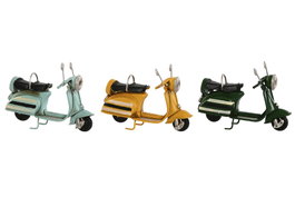 DKD Home Decor Vehículo de Decoración Metal Vespa Surtido de 3 Colores