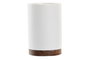 DKD Home Decor Vaso Basicos Blanco Marron Resina Acacia 2 Unidades 7 x 10.6 x 7 cm
