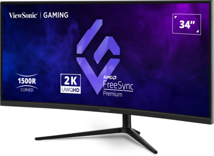 Viewsonic VX3418C-2K Monitor Gaming Curvo 34" UWQHD 3440x1440 180Hz 1ms VA Negro