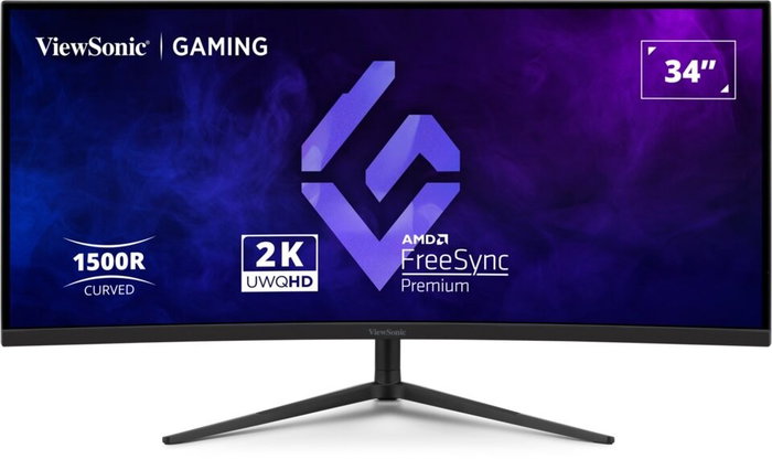 Viewsonic VX3418C-2K Monitor Curvo 34 Pulgadas UltraWide Quad HD 180 Hz Negro