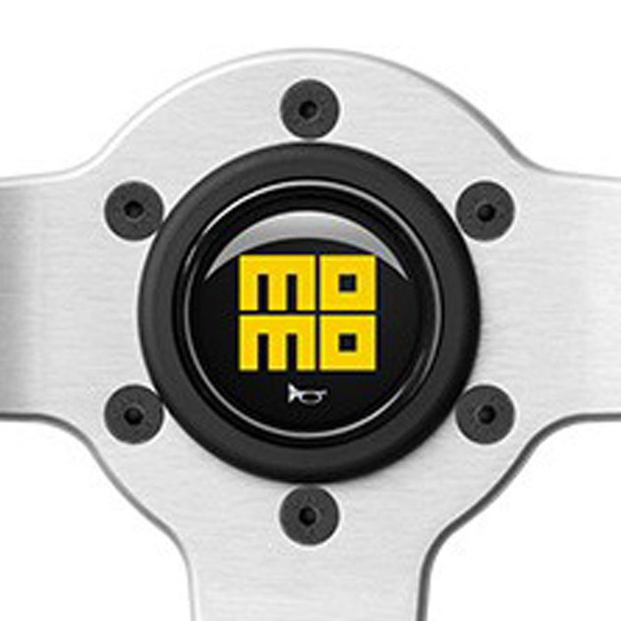 Momo Volante Grand Prix 350 mm en Madera de Caoba Mz, Diámetro 350 mm con 3 Radios Aluminio - Ref. VGRPRIXMZ350