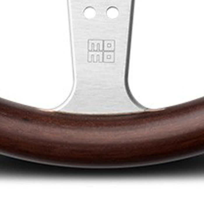 Momo Volante Grand Prix 350 mm en Madera de Caoba Mz, Diámetro 350 mm con 3 Radios Aluminio - Ref. VGRPRIXMZ350