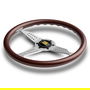Momo Volante Grand Prix 350 mm en Madera de Caoba Mz, Diámetro 350 mm con 3 Radios Aluminio - Ref. VGRPRIXMZ350
