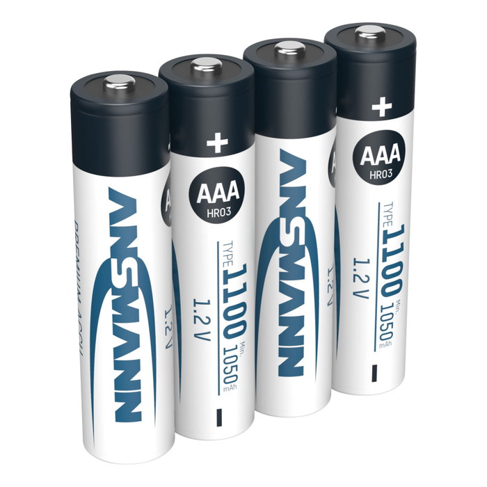 Ansmann Pilas Recargables NiMH Micro AAA 1100 1050 mAh (Pack de 4) Ansmann Pilas Recargables NiMH Micro AAA 1100 1050 mAh (Pack de 4)