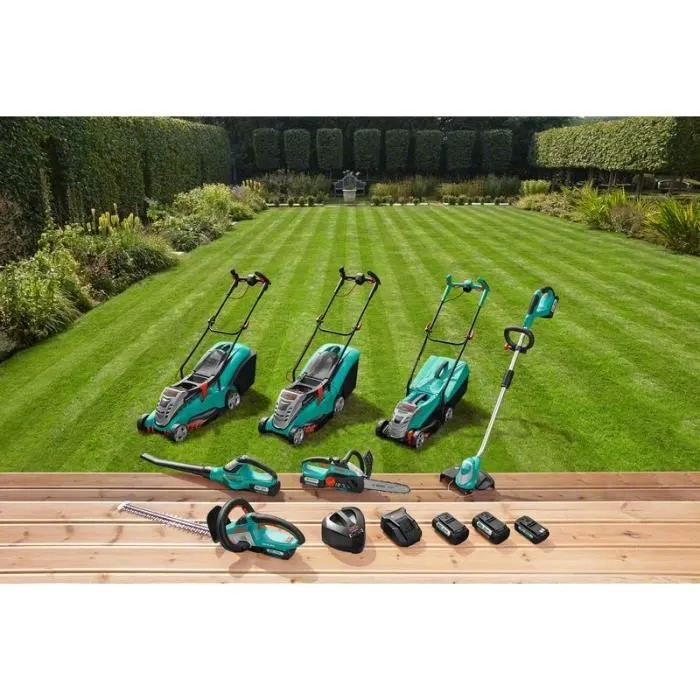 Bosch AdvancedGrassCut 36 - Cortabordes a Batería de 36V, 30 cm de Corte, Hilo de Nylon de 1.6 mm, Empuñadura en D, Sin Cables, Negro/Verde/Plata